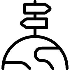 Travel Crossroad Direction Board Icon from Ultimate Light Set