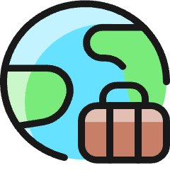 Travel Luggage 1 Icon from Ultimate Colors Set