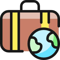 Travel Luggage Icon from Ultimate Colors Set