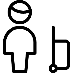 Travel Man Luggage Icon from Ultimate Light Set