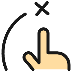 Travel Map Finger Icon from Ultimate Colors Set