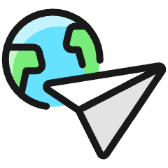 Travel Paper Plane Icon from Ultimate Colors Set