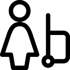 Travel Woman Luggage Icon from Ultimate Regular Set