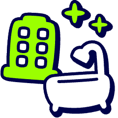 Hotel Room Bathtub Icon from Stickies Duo Set