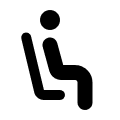 Airline Seat Recline Extra Icon from Rounded Line - Streamline Material Set