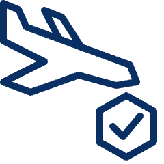 Airplane Arrival Check Icon from Cyber Line Set