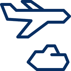 Airplane Fly Icon from Cyber Line Set