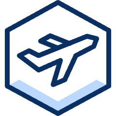 Airplane Hexagon Icon from Cyber Duotone Set
