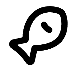 Allergens Fish Icon from Rounded Line - Material Pro Set