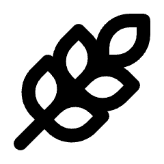 Allergens Gluten Icon from Rounded Line - Streamline Material Set