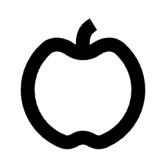 Apple Icon from Sharp Line - Streamline Material Set