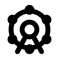 Attractions Icon from Rounded Line - Streamline Material Set