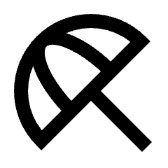 Beach Access Icon from Sharp Line - Streamline Material Set