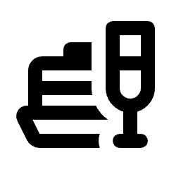 Brunch Dining Icon from Rounded Line - Streamline Material Set