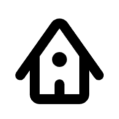 Bungalow Icon from Rounded Line - Streamline Material Set