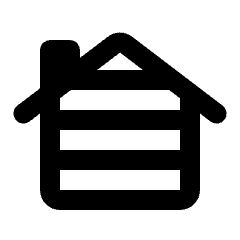 Cabin Fill Icon from Rounded Fill - Streamline Material Set