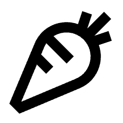 Carrot Icon from Sharp Line - Streamline Material Set