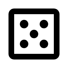 Casino Icon from Rounded Line - Streamline Material Set