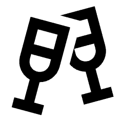 Champagne Icon from Sharp Line - Streamline Material Set