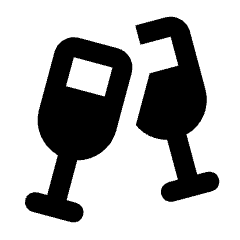 Champagne Fill Icon from Rounded Fill - Streamline Material Set