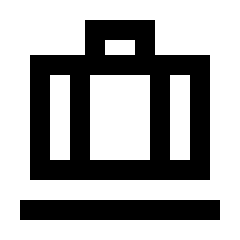 Checked Bag Icon from Sharp Line - Material Pro Set