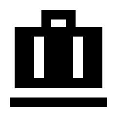 Checked Bag Fill Icon from Sharp Fill - Material Pro Set