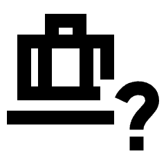 Checked Bag Question Icon from Sharp Line - Material Pro Set