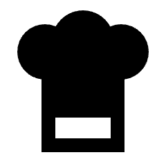 Chef Hat Fill Icon from Sharp Fill - Material Pro Set