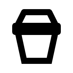 Coffee Takeaway Icon from Outlined Line - Streamline Material Set