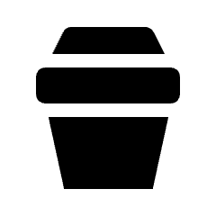 Coffee Takeaway Fill Icon from Outlined Fill - Streamline Material Set