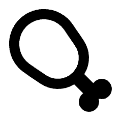 Drumstick Icon from Rounded Line - Material Pro Set