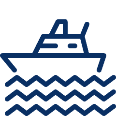 Ferry Icon from Cyber Line Set