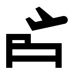 Flights And Hotels Icon from Sharp Line - Streamline Material Set