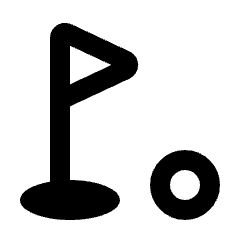 Golf Course Icon from Rounded Line - Streamline Material Set