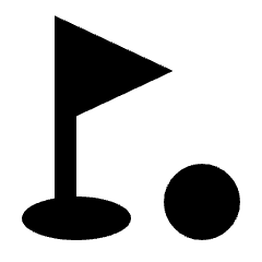 Golf Course Fill Icon from Sharp Fill - Streamline Material Set