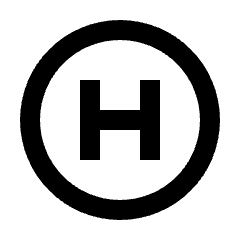 Hospital Sign Circle Icon from Sharp Line - Streamline Material Set