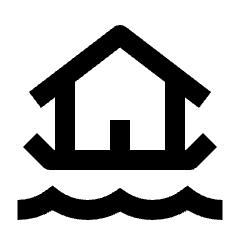 Houseboat Icon from Outlined Line - Streamline Material Set