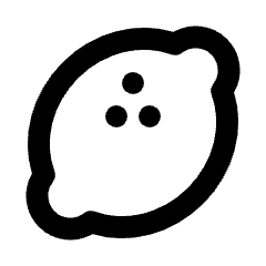 Lemon Icon from Rounded Line - Streamline Material Set