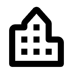 Location City Icon from Rounded Line - Material Pro Set