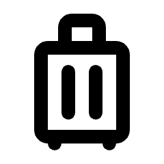 Luggage Icon from Rounded Line - Material Pro Set