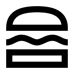 Lunch Dining Icon from Sharp Line - Material Pro Set