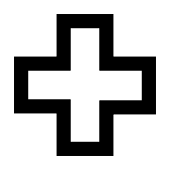 Medical Cross Icon from Sharp Line - Streamline Material Set