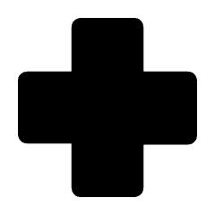Medical Cross Fill Icon from Outlined Fill - Material Pro Set