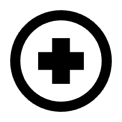 Medical Sign Circle Icon from Outlined Line - Material Pro Set