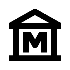 Museum Icon from Outlined Line - Material Pro Set