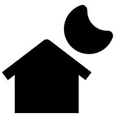 Night Shelter Fill Icon from Outlined Fill - Streamline Material Set