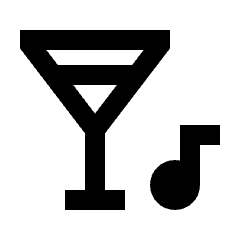 Nightlife Icon from Sharp Line - Streamline Material Set