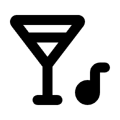 Nightlife Icon from Rounded Line - Streamline Material Set