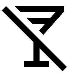 No Drinks Icon from Sharp Line - Material Pro Set