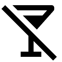 No Drinks Fill Icon from Outlined Fill - Streamline Material Set